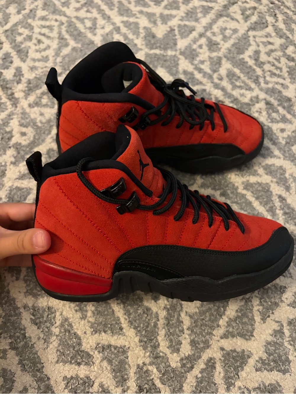 Air-jordans 11s in Red and Black